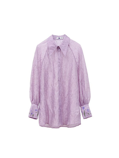 Niche Embroidered Loose Shirt