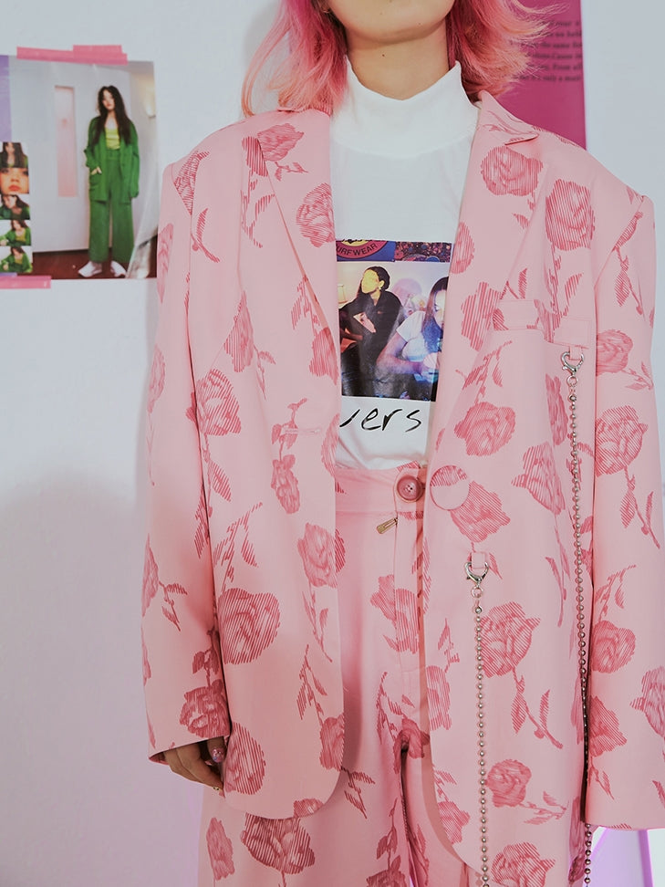 Rose Oversize Loose Flower Jacket