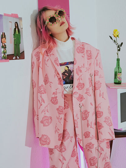 Rose Oversize Loose Flower Jacket