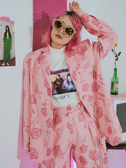 Rose Oversize Loose Flower Jacket