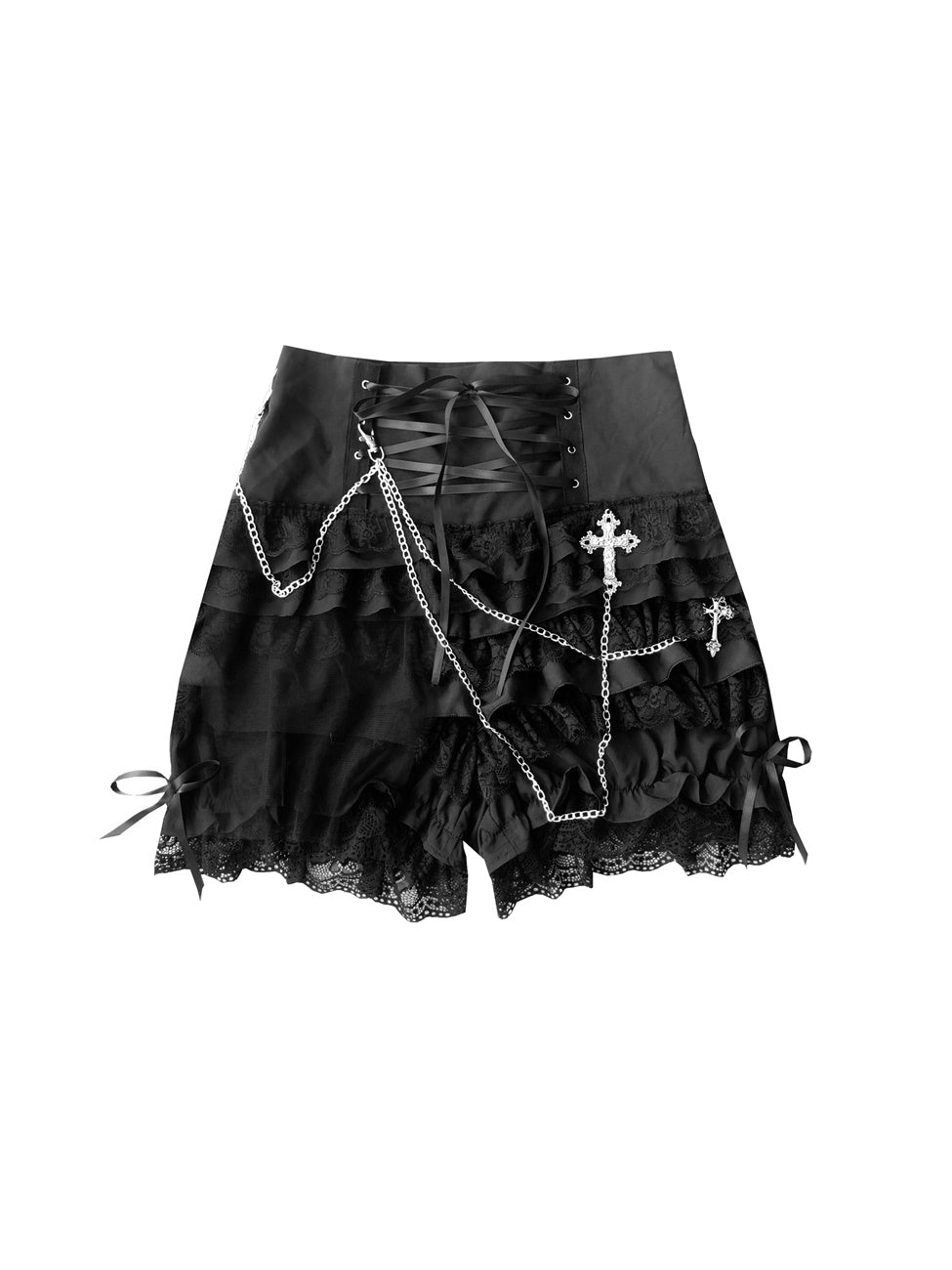 Gothic Lace Chain Short-Pants