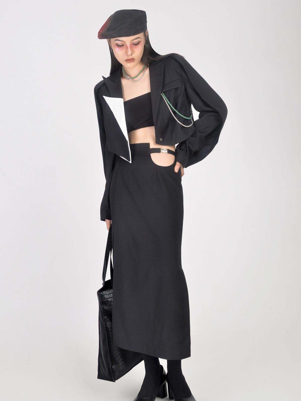 Slit Flare Nichi Long Skirt