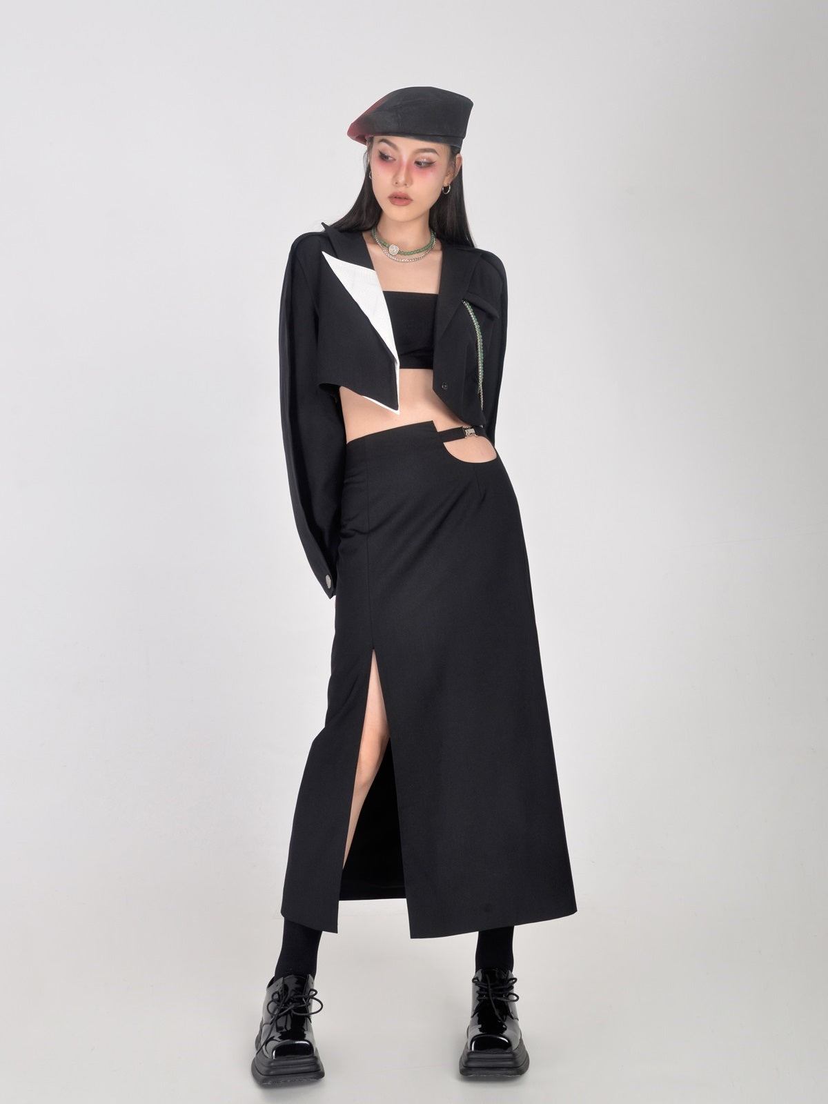 Slit Flare Nichi Long Skirt