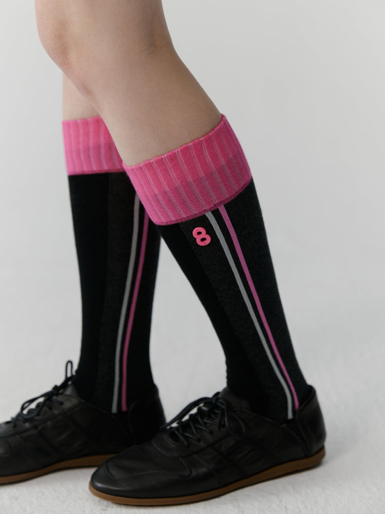 8 Colorful Line High-Socks