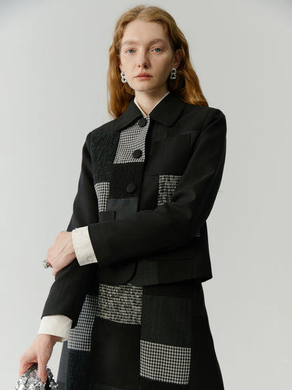 CHECKED NICHI MULTI MODERN JACKET &amp; SKIRT