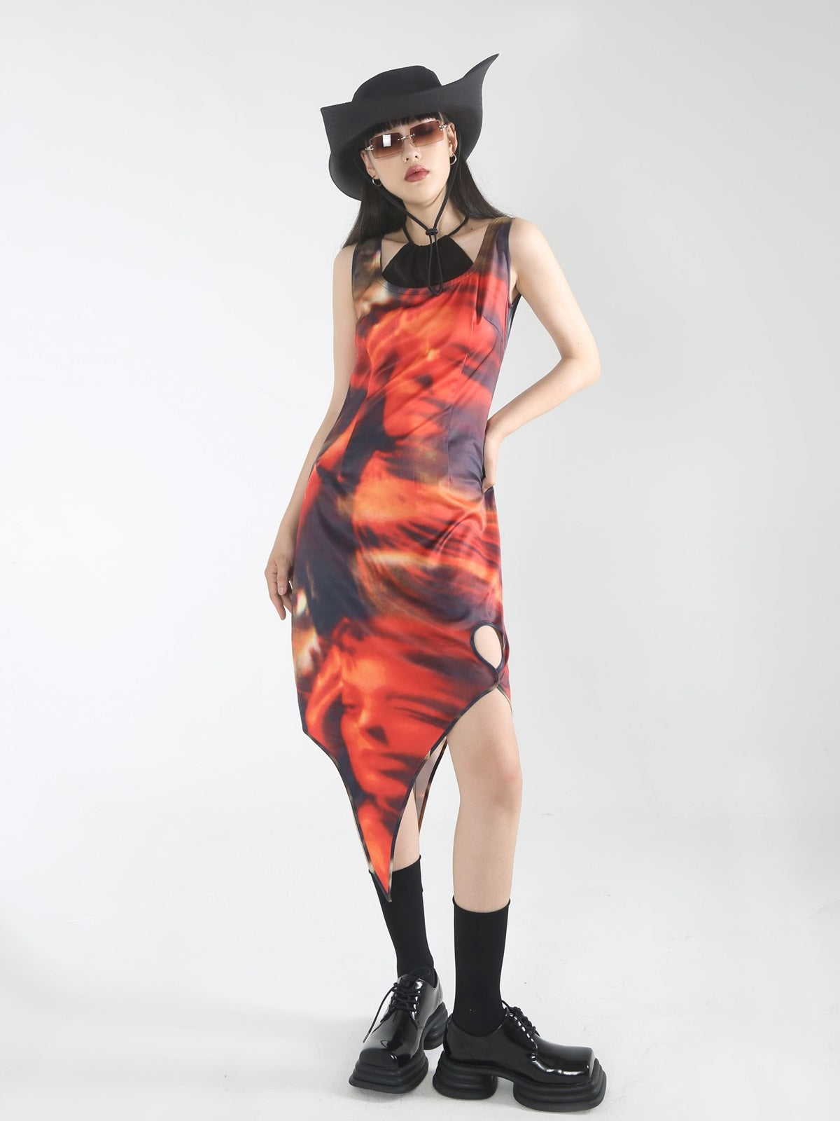 Nichi Irregular Watercolor One-piece