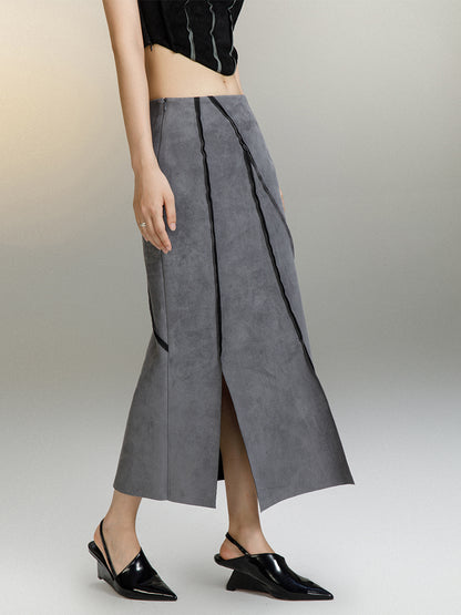 Long Slit Classy Mature Skirt