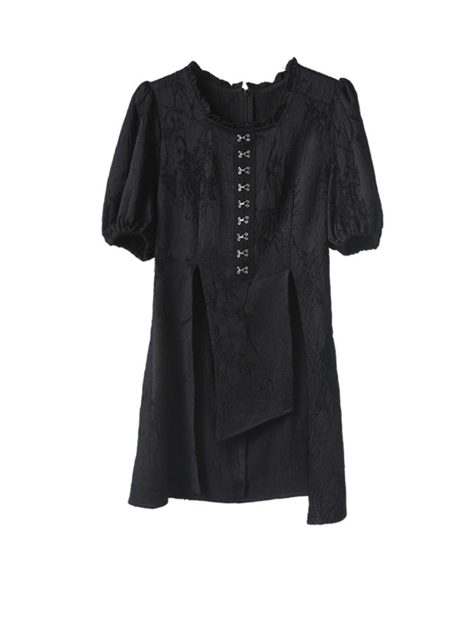 Irregular Nichi Puff-sleeves Blouse