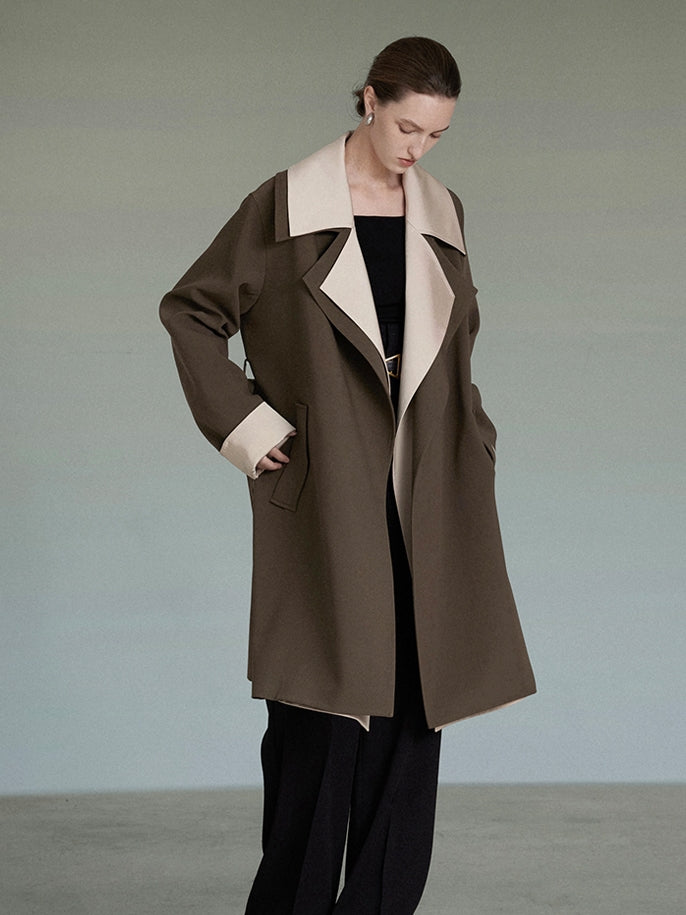 MATURE 2-size Bi-Color Trench-coat