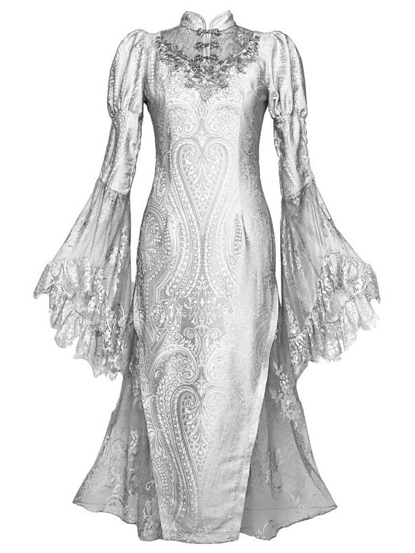 Gothic Mermaid Lace Velvet Cosplay ONEPIECE Dress ARCANA ARCHIVE