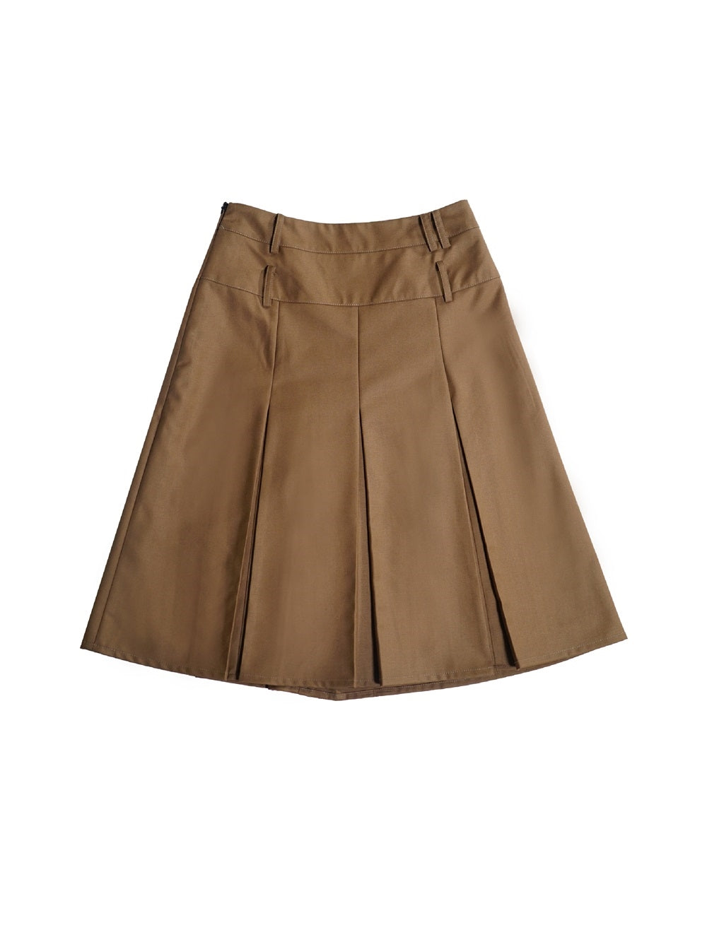 BOX-PLEATS COLLEGE PLAIN SKIRT