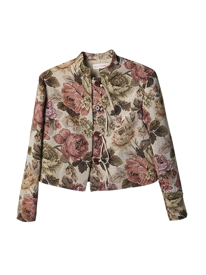 Veste antique de fleur rétro Rococo