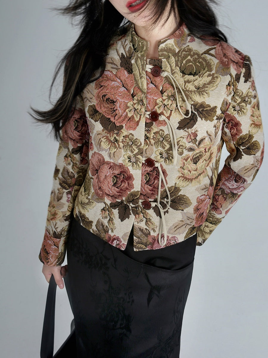 Rococo Retro Flower Antique Jacket