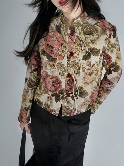 Veste antique de fleur rétro Rococo