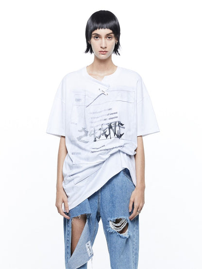 Graphic Nichi Loose Print T-shirt