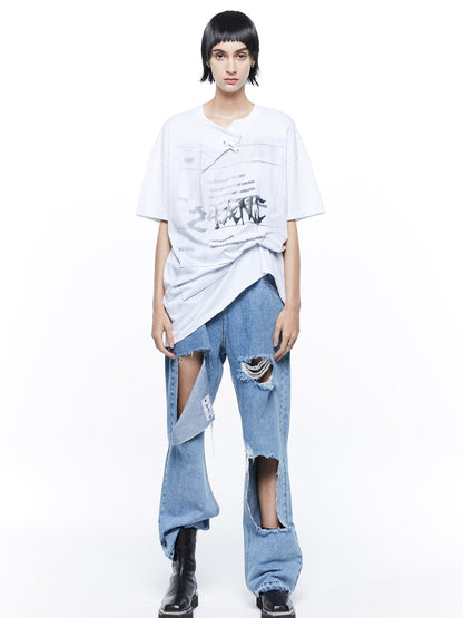 Graphic Nichi Loose Print T-shirt