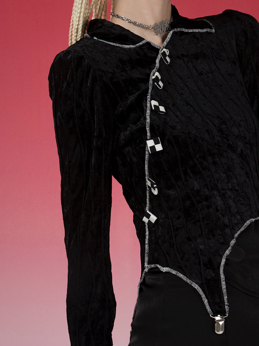 Gothic Retro Lace Velvet IRREGULAR CUTSEW -FROGLET – ARCANA ARCHIVE