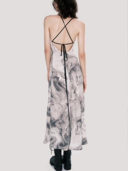 Tie-dye Long Retro Faded One-piece