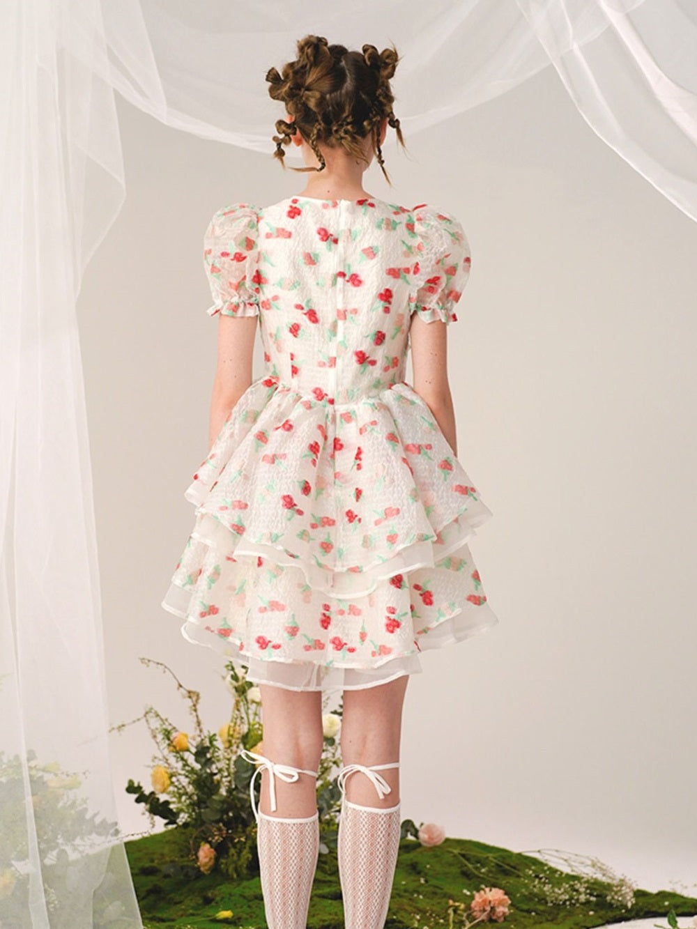 Flower Lace Fairy Tiered ONE-PIECE