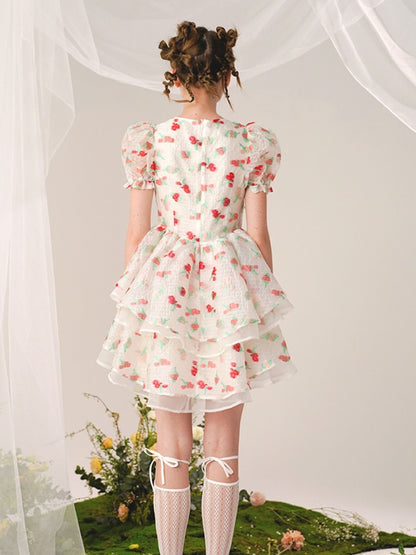 Flower Lace Fairy Tiered One-piece