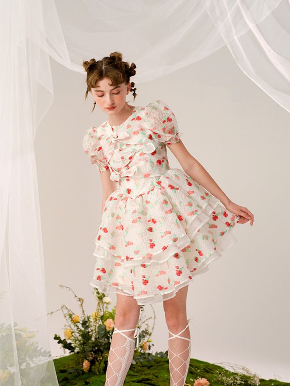 Flower Lace Fairy Tiered ONE-PIECE