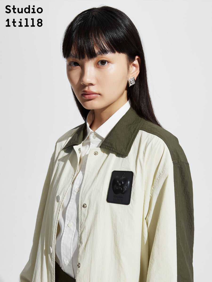 Casual Modest Apple Character Blouson