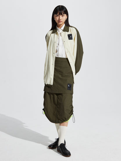 Casual Modest Apple Character Blouson