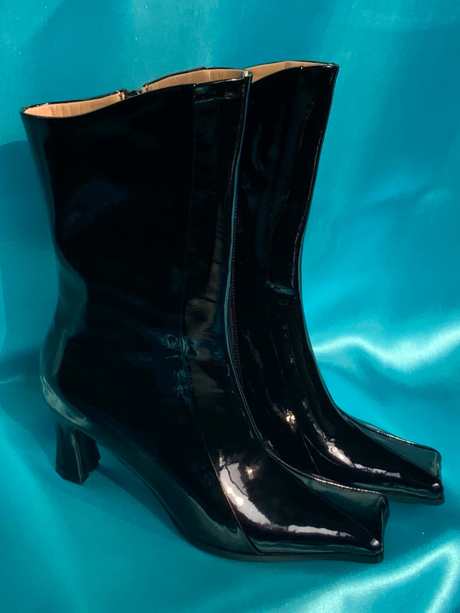 Enamel Simple Classic Short-Boots