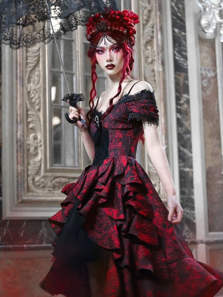 Gothic Cosplay Lace Princess Frill Dress