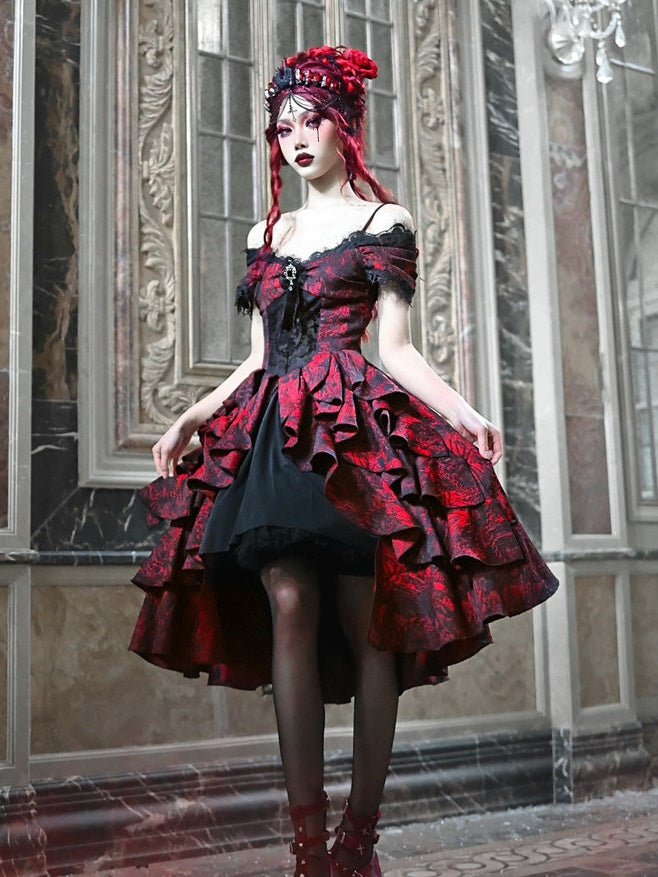 Gothic Cosplay Lace Princess Frill Dress