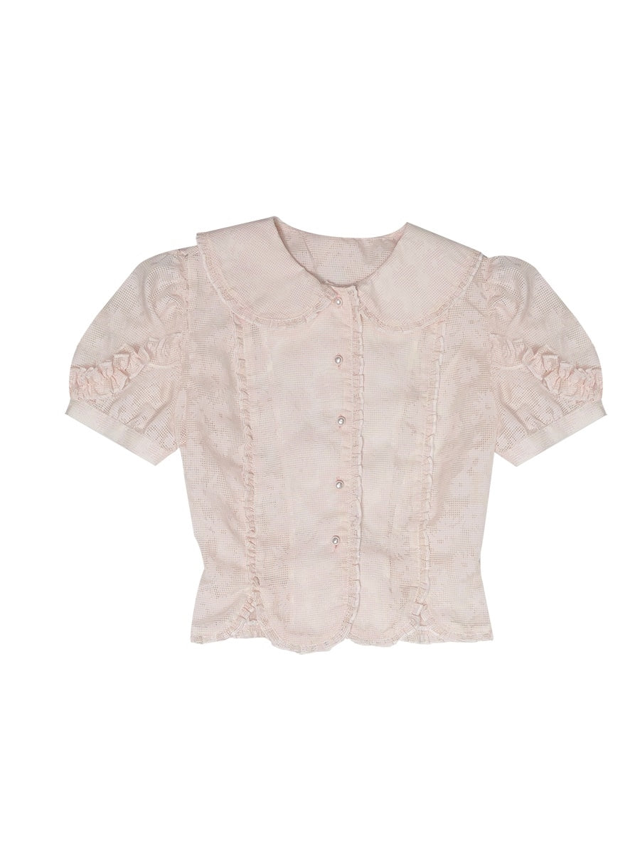 Frill Lolita Lace Tight Blouse