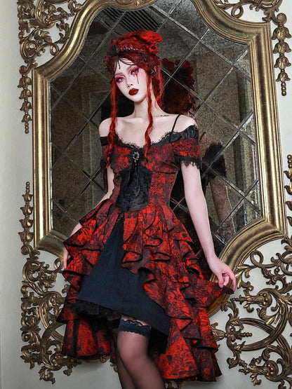 Gothic Cosplay Lace Princess Frill Kleid