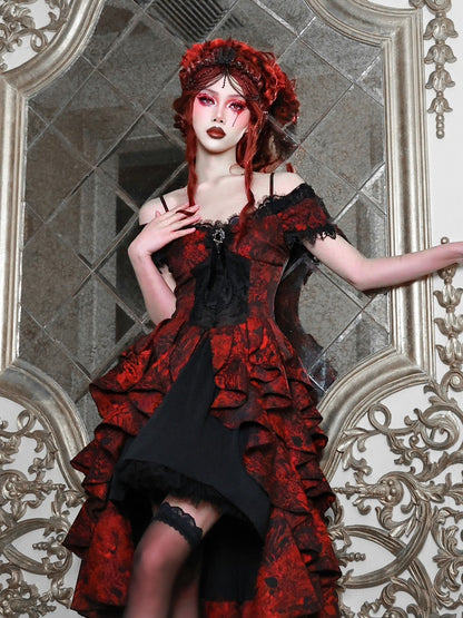 Gothic Cosplay Lace Princess Frill Dress