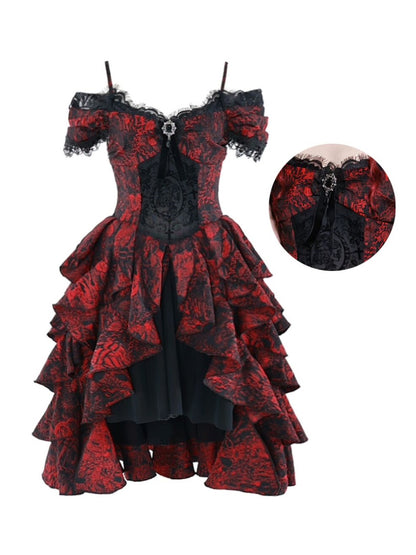 Gothic Cosplay Lace Princess Frill Dress