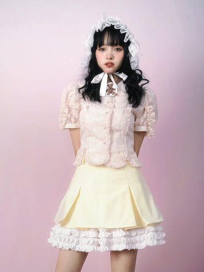 Frill Lolita Lace Tight Blouse