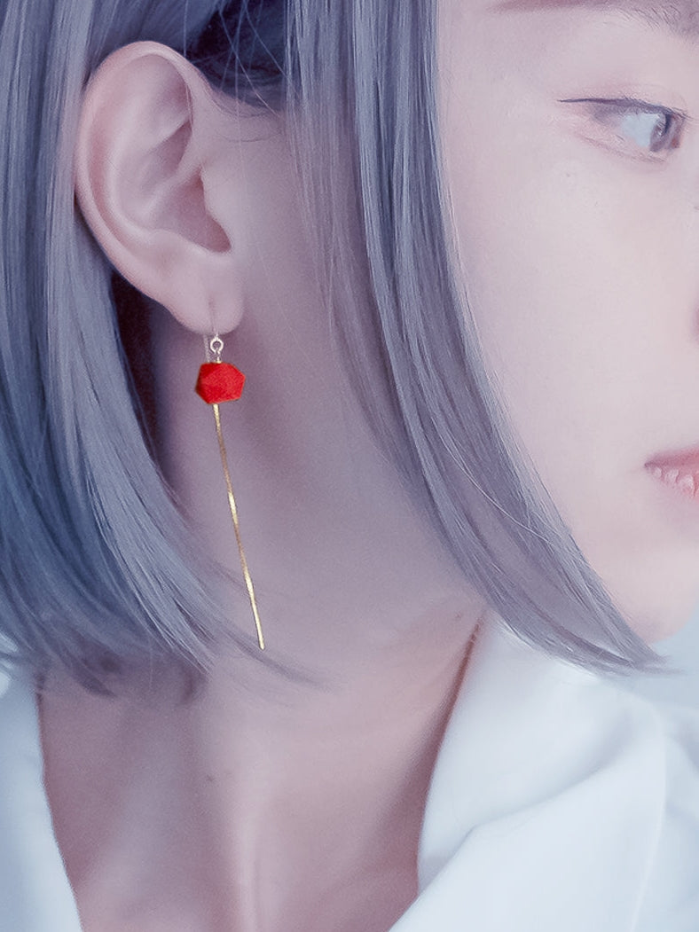 Asymmetric Metal Ball Earrings