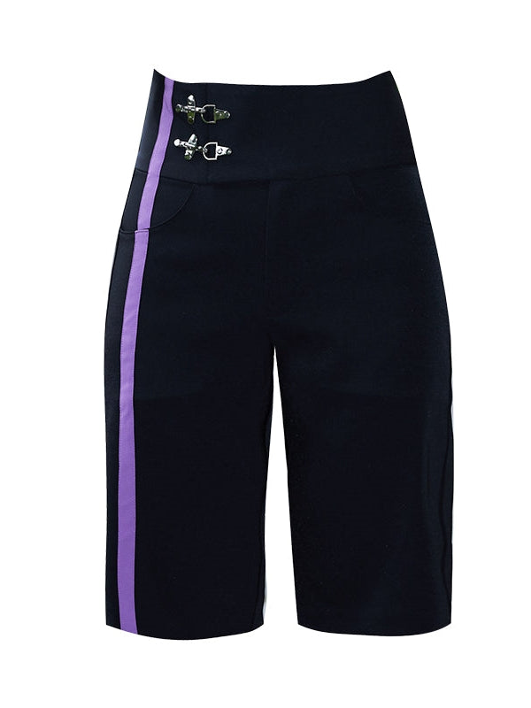 Metal Buckle Mid-pants