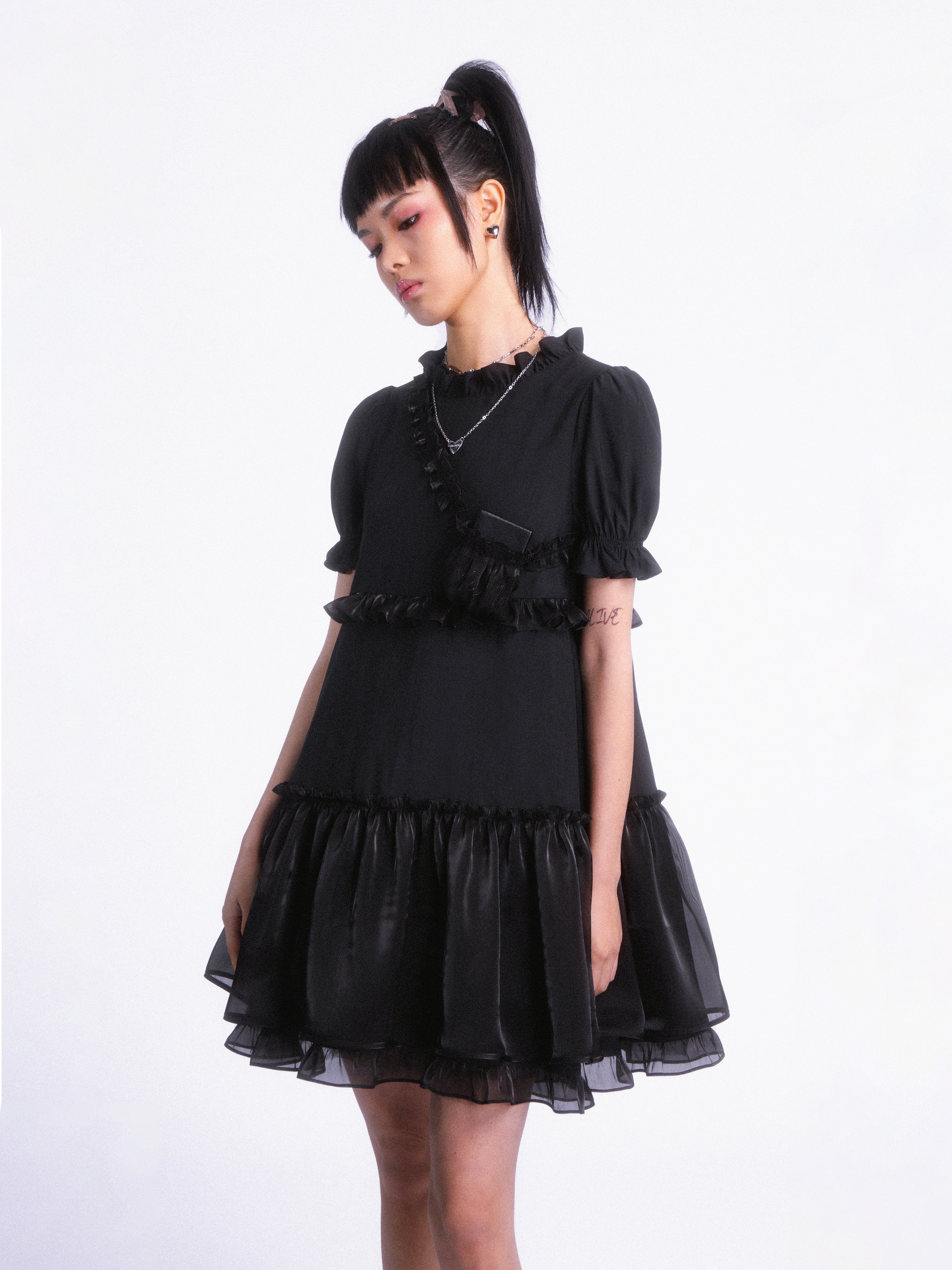 Tulle Frill Tiered ONE-PIECE