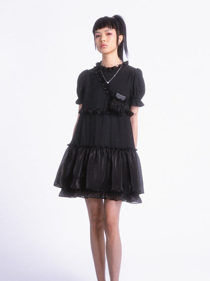 Tulle Frill Tiered One-piece