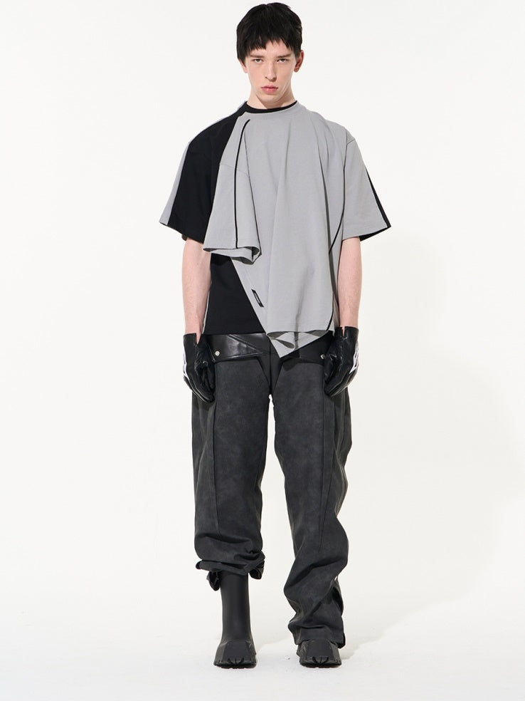 Asymmetry Nichi Contrast T-shirt