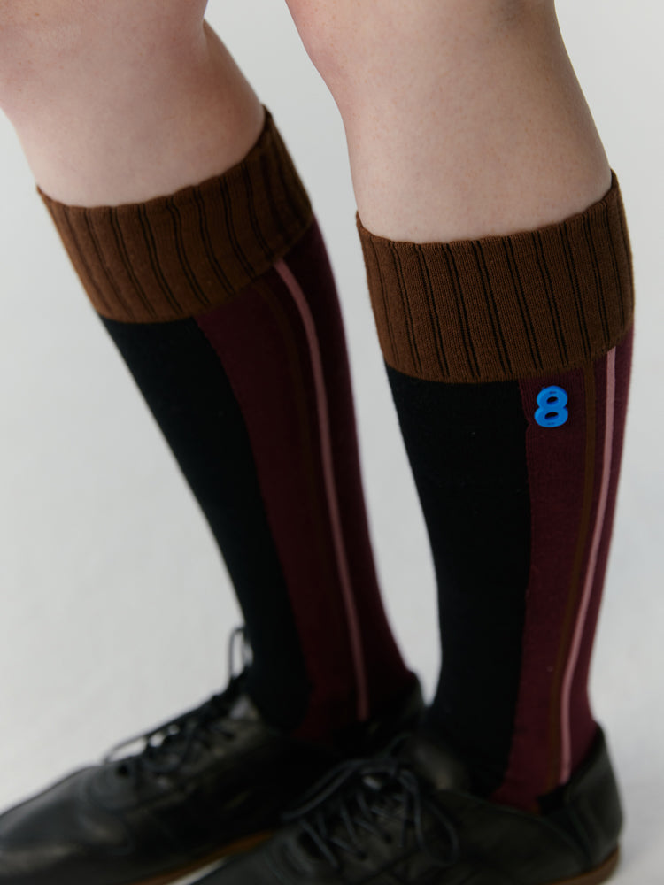 8 Colorful Line High-Socks