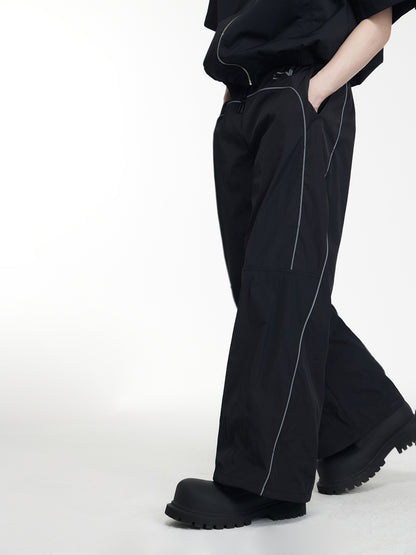 Unisex Plain Loose Relax Casual Wide-Pants