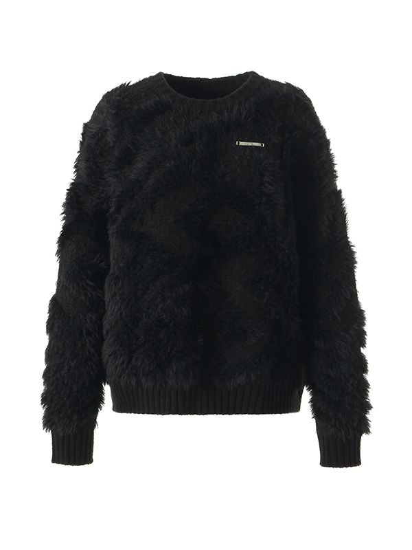 Fluffy Boa Casual Knit