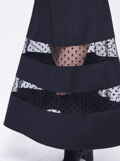 A-Line Pannel-Skirt Dot One-pièce