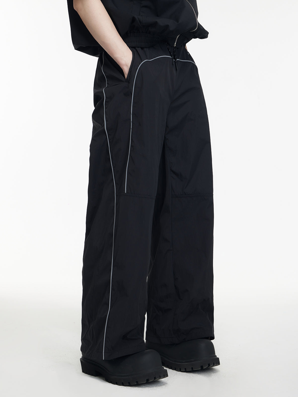 Unisex Plain Loose Relax Casual Wide-Pants