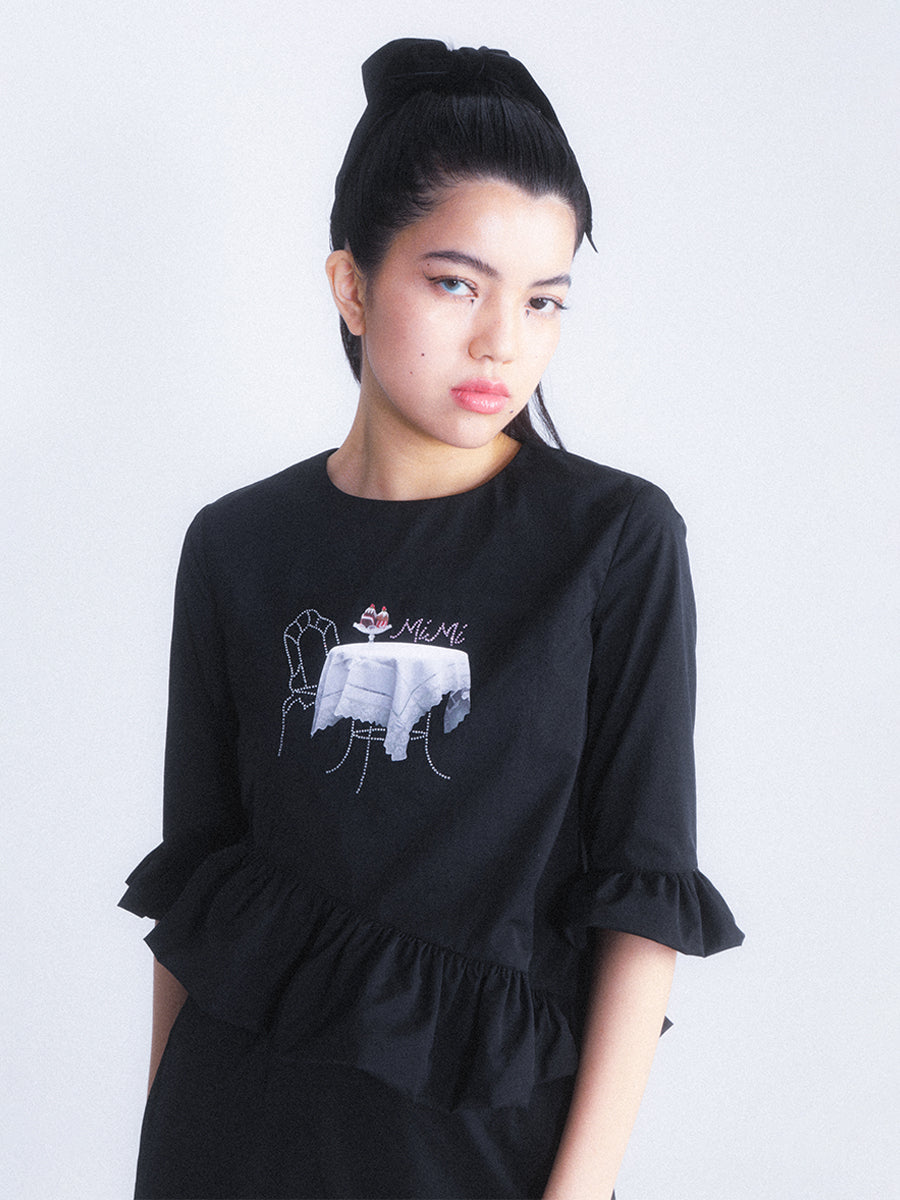 IRREGULAR Short Frill T-Shirt