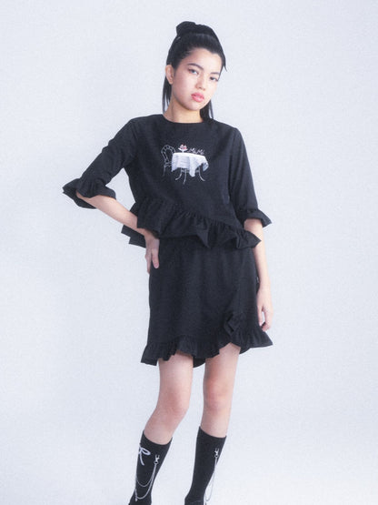 IRREGULAR Short Frill T-Shirt