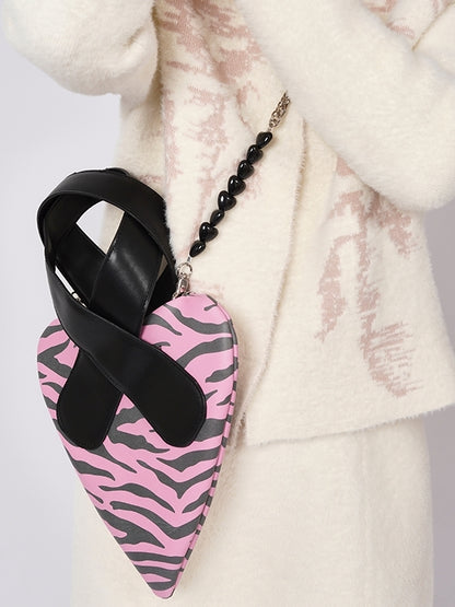 Heart Zebra Cute Hand Shouder Bag