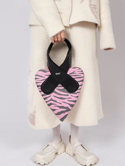 Heart Zebra Cute Hand Shouder Bag