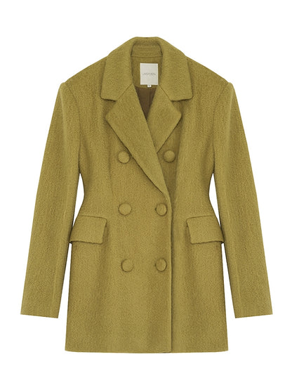 Wool Mature Classy Coat Retro Jacket&amp;Skirt